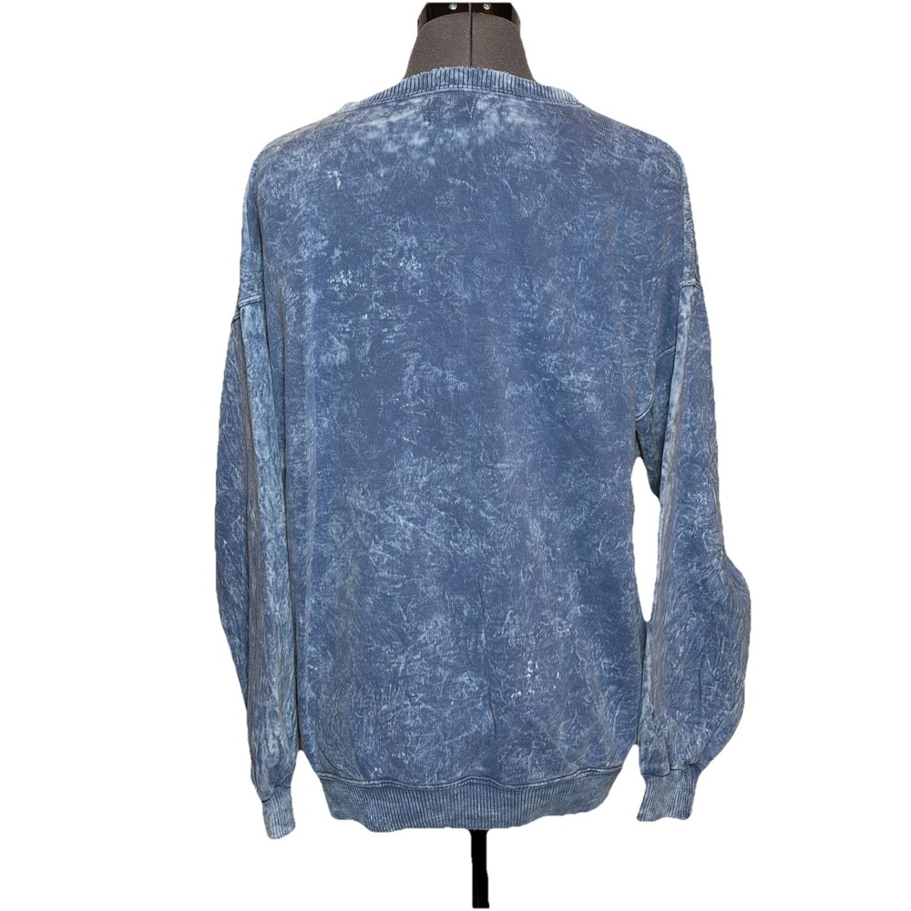 VTG 90s Ton Sur Ton Acid Wash Distressed Graphic Sweatshirt Sneakers L XL C48" - Picture 4 of 11